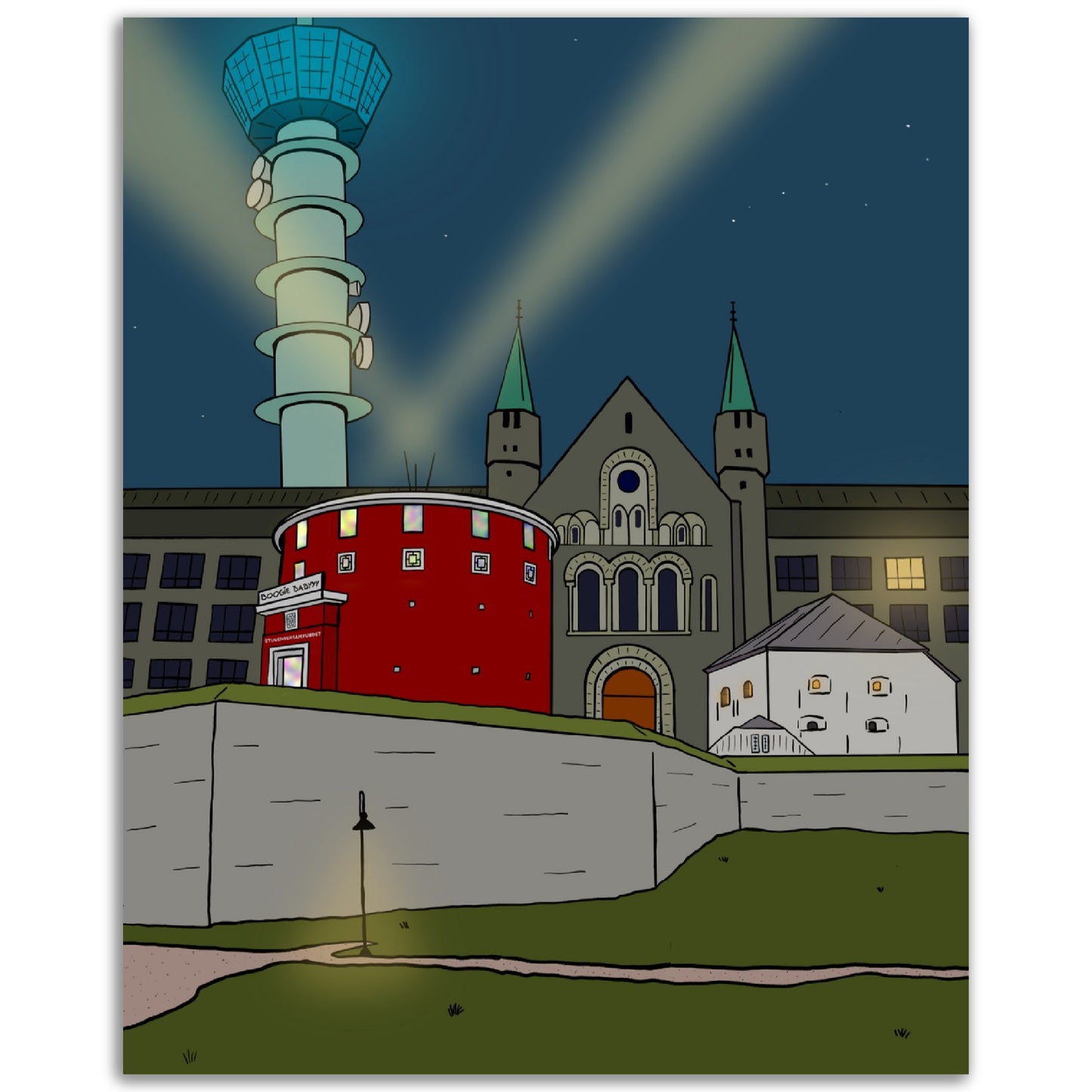 Trondheim by night